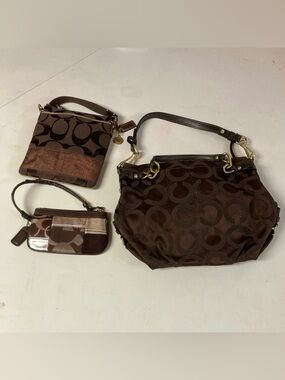 Coach Signature Canvas Brown Lot